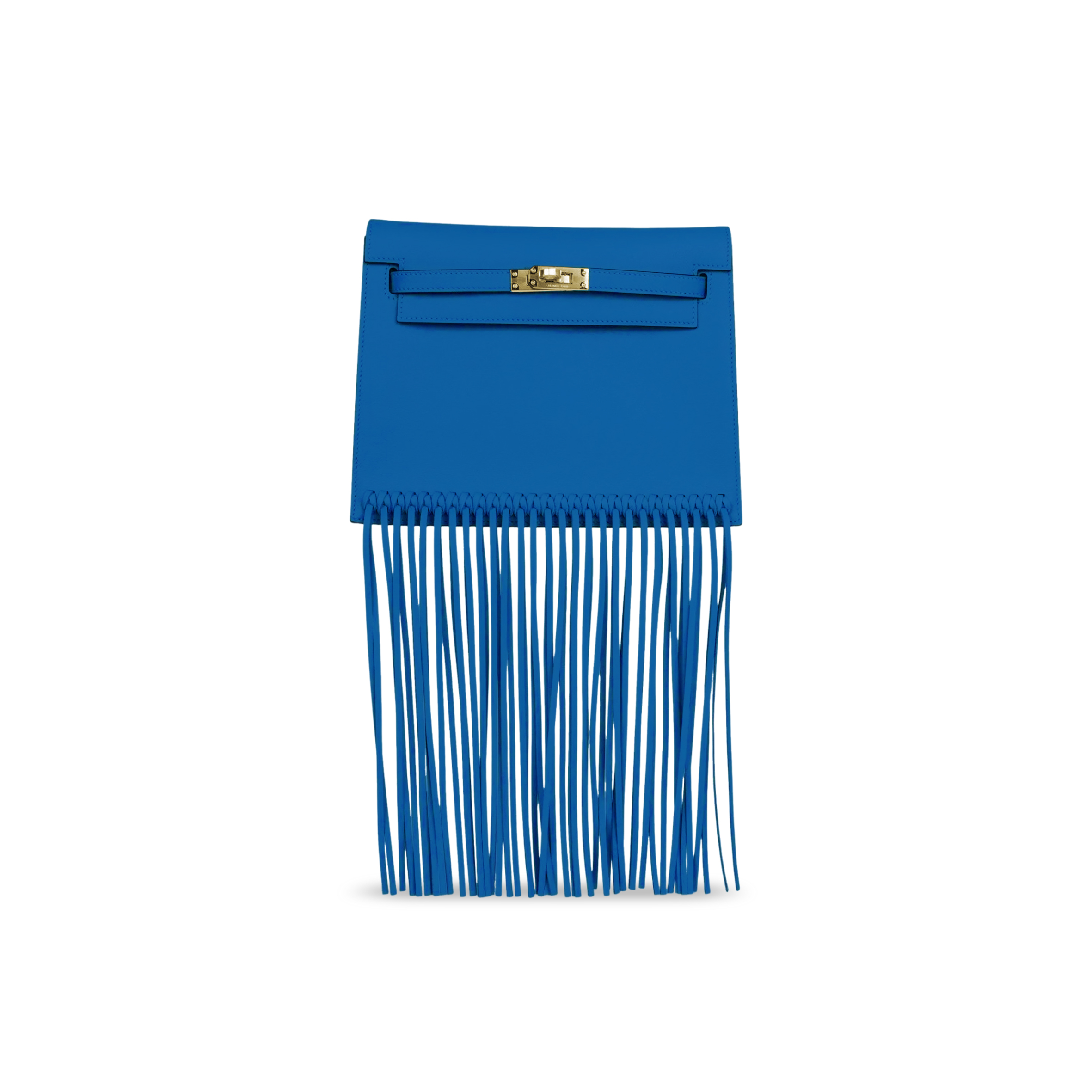 HERMES MASTER KELLY DANSE ANATE BLEU HYDRA SWIFT GOLD HARDWARE (22*17*7cm)